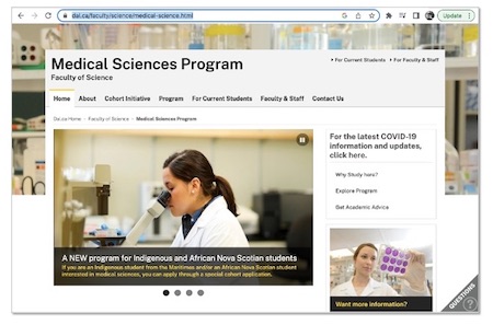 Dalhousie Science Scholars
            and Leaders Program - Department of Biology - Dalhousie
            University