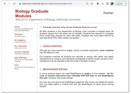 Dalhousie Science
            Scholars and Leaders Program - Department of Biology -
            Dalhousie University